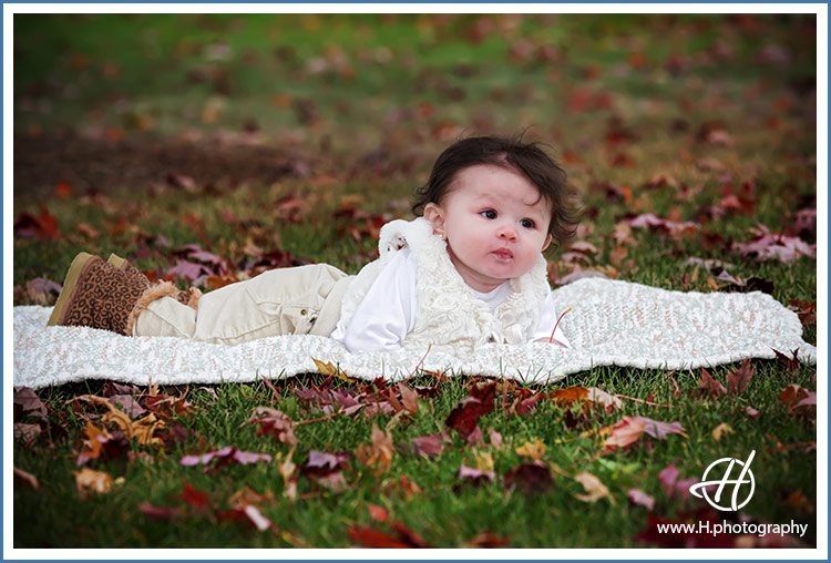 baby photo in fall