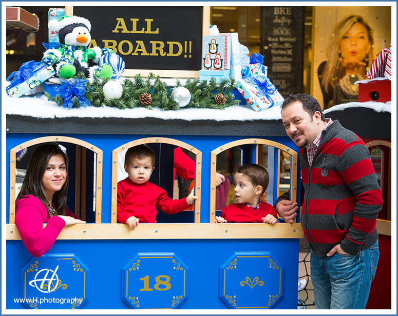 all aboard for christmas photo family