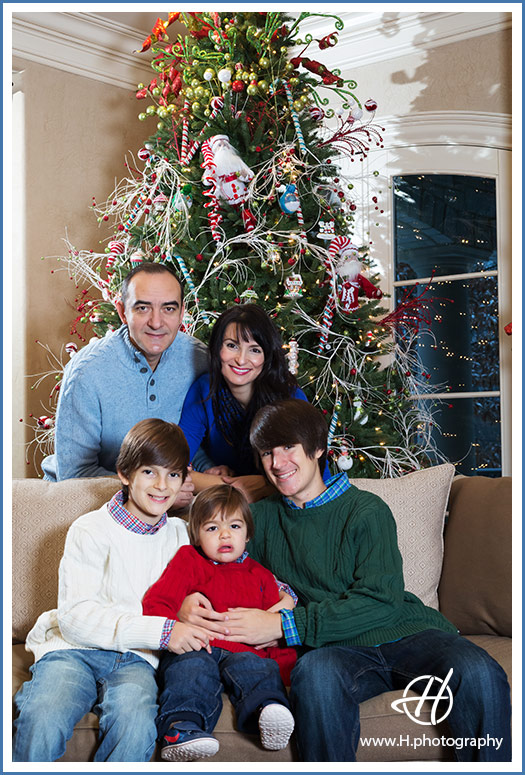 christmas tree included in photo session