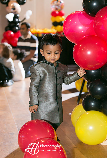 Shaurya playing with balloons 
