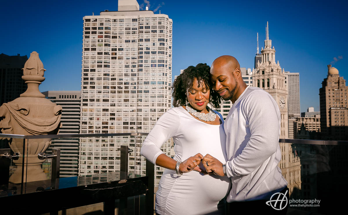 maternity photo on top of London House