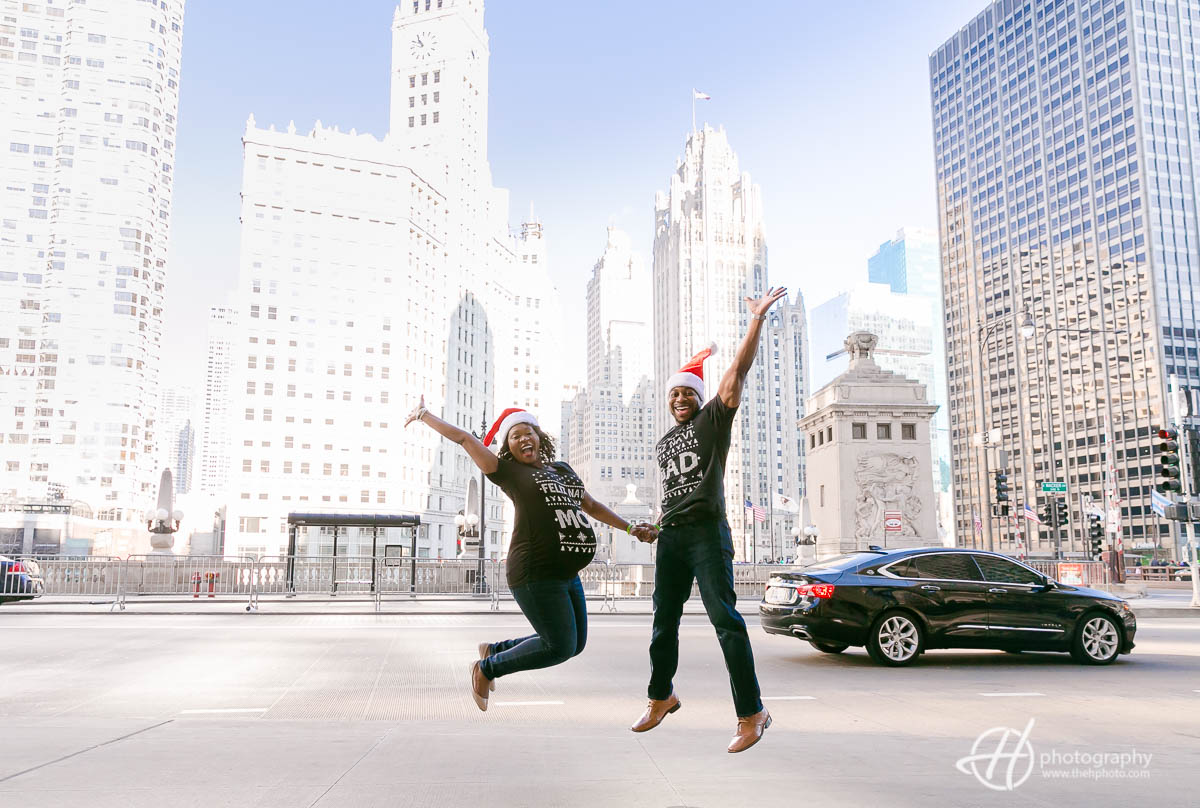 Chicago Maternity Photo jumping