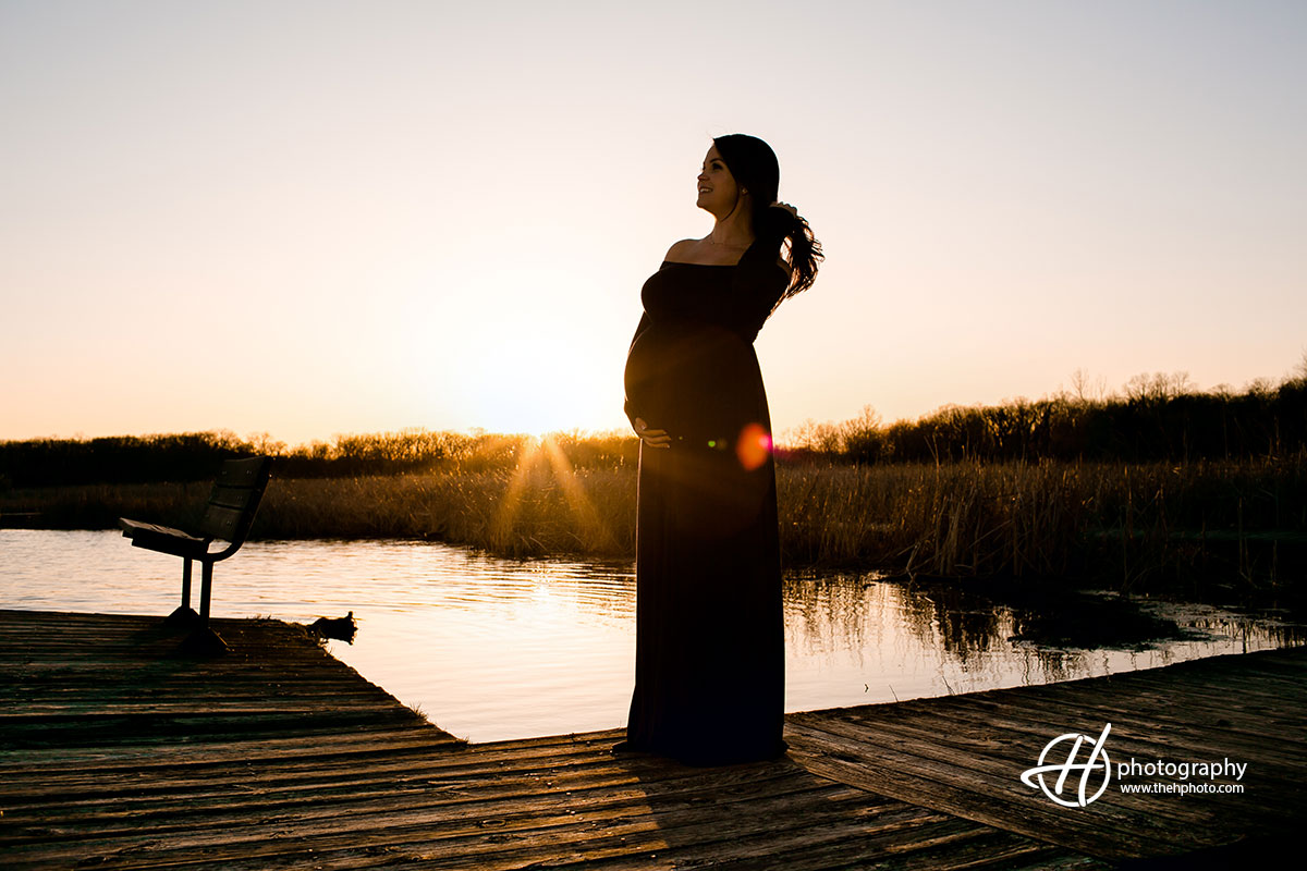 maternity pic in sunset light