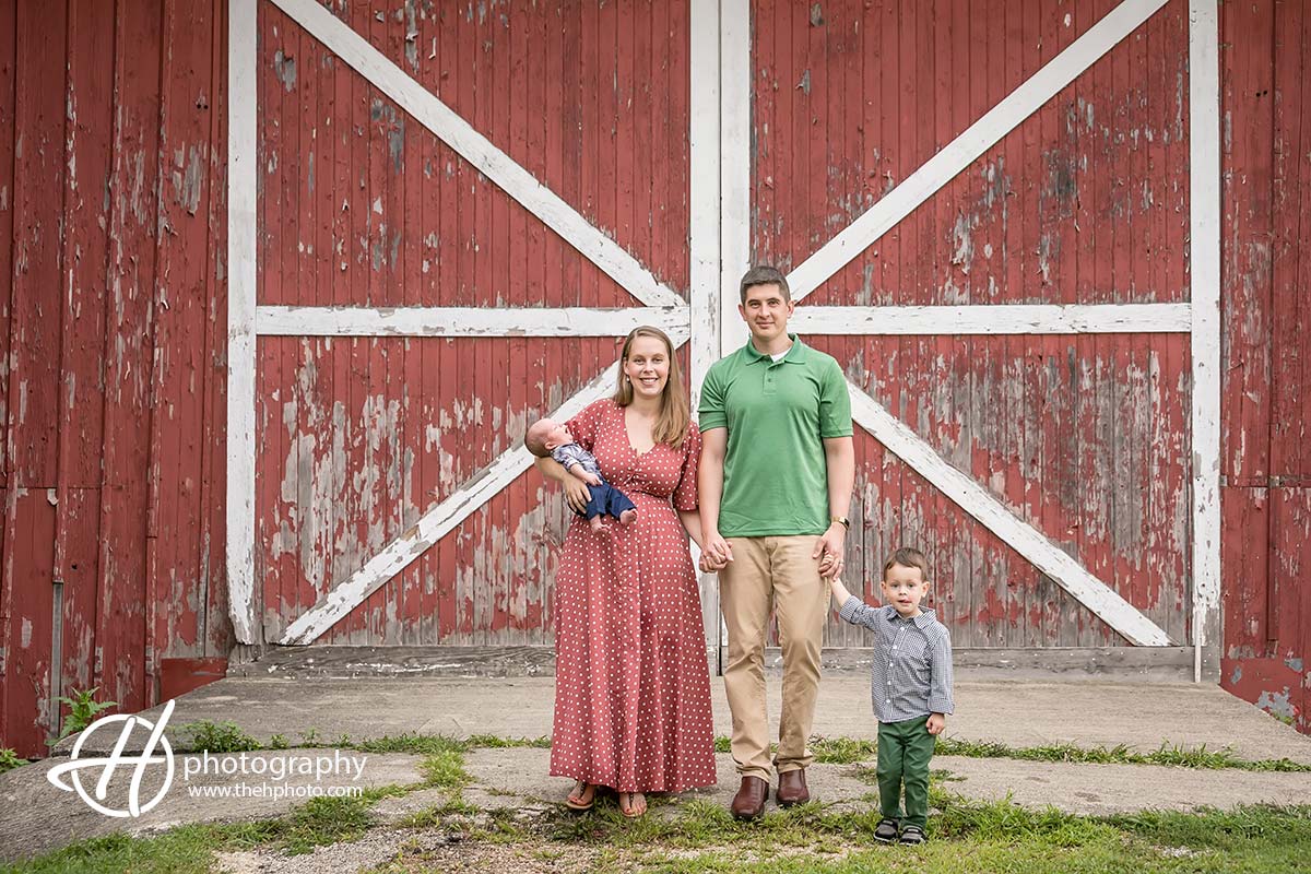 family session at the barn