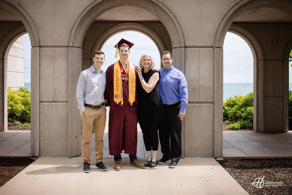 Best place for family photos is by the Loyola Arches