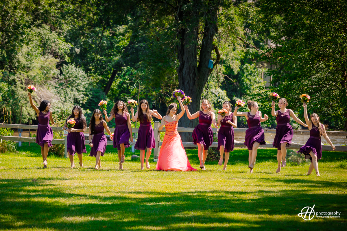 Sylvia and her court dancing 