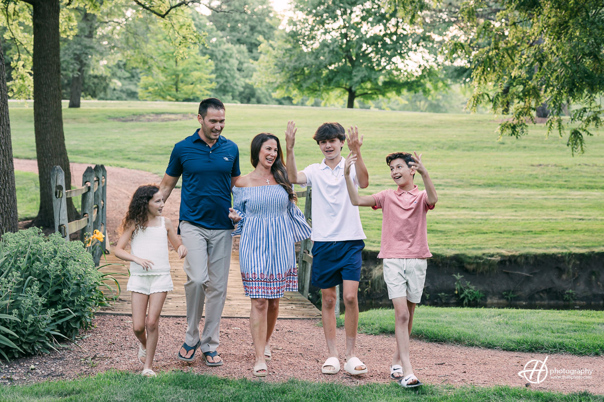 Candid photo of Bruckner family at the Glen 