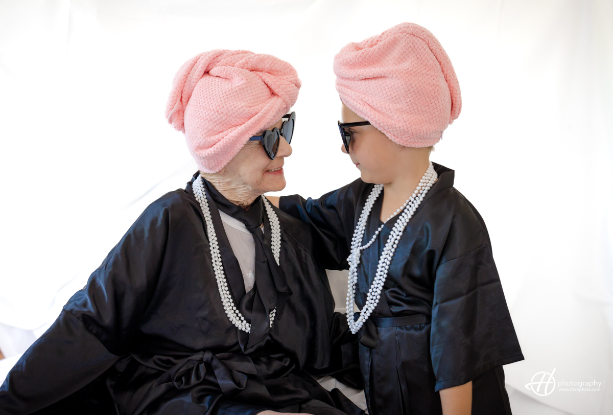 Saddie and Grandmother celebrating 