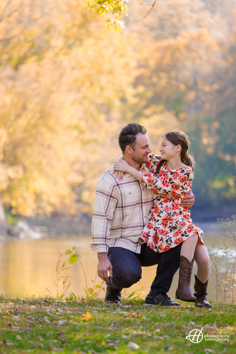 father daughter portrait in nature 