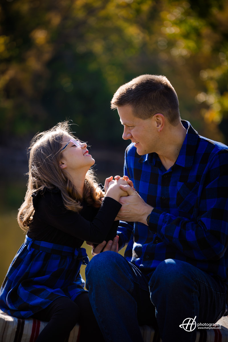 Dad and daughter candid shot 