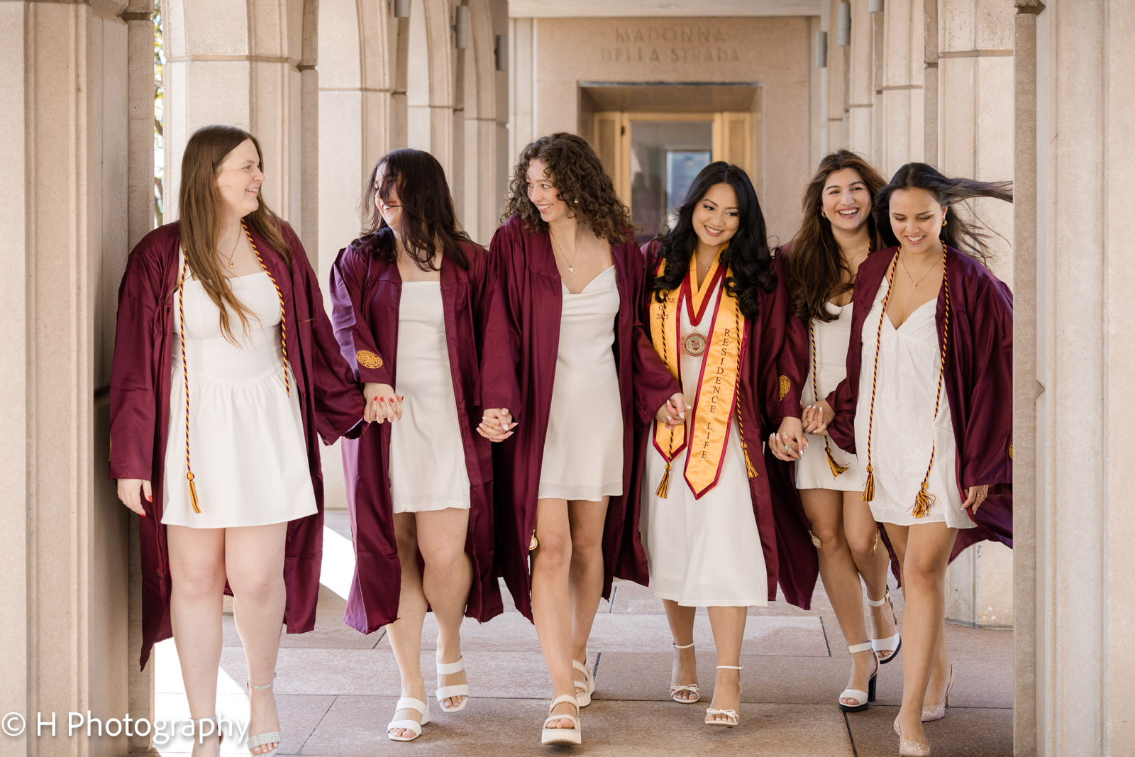 group of six amazing senior group of students