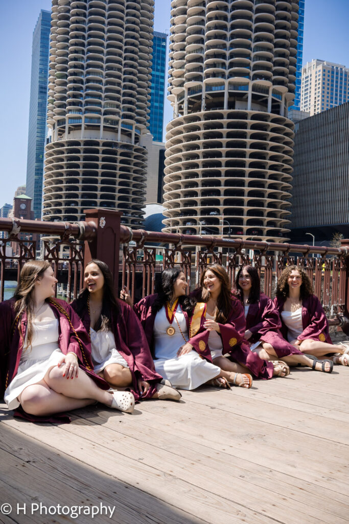 Loyola Seniors on Wacker Bridge